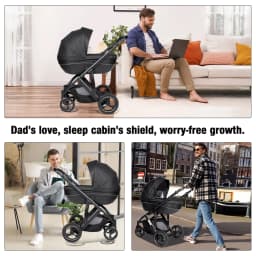 Luxury Baby Stroller Baby Car 3 in 1 Stroller High Quality Lightweight Portable Travel Pram