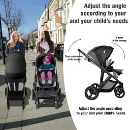 Luxury Baby Stroller Baby Car 3 in 1 Stroller High Quality Lightweight Portable Travel Pram