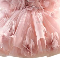 2026 Children Pink Floral Princess Gown Girls Tutu Sleeveless New Birthday First Party Gown Kids Piano Host Performance Costume