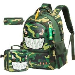 School Backpack for Boys Kids Backpack for Boys Primary School Daypack Elementary Students Kids Schoolbag with Lunch Bag