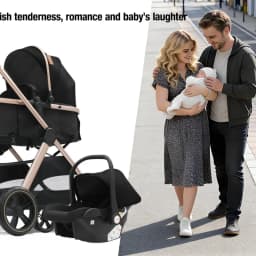 High Quality 3-in-1 Stroller Lightweight Portable Baby Carriage Travel Pram Manual Pushchair Infant Cart Parent's Careful Choice City Fashionable Cart