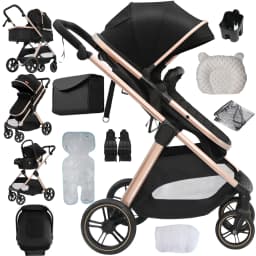 High Quality 3-in-1 Stroller Lightweight Portable Baby Carriage Travel Pram Manual Pushchair Infant Cart Parent's Careful Choice City Fashionable Cart