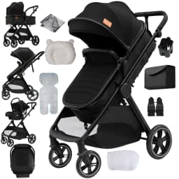 High Quality 3-in-1 Stroller Lightweight Portable Baby Carriage Travel Pram Manual Pushchair Infant Cart Parent's Careful Choice City Fashionable Cart