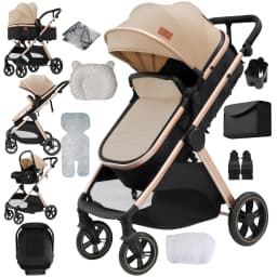 High Quality 3-in-1 Stroller Lightweight Portable Baby Carriage Travel Pram Manual Pushchair Infant Cart Parent's Careful Choice City Fashionable Cart