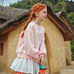 Dave Bella Girls Long Sleeve Pink Pullover 7-13 Years Children Autumn Spring Sweatshit Sweet Outdoor Floral Hoodies DK3262525