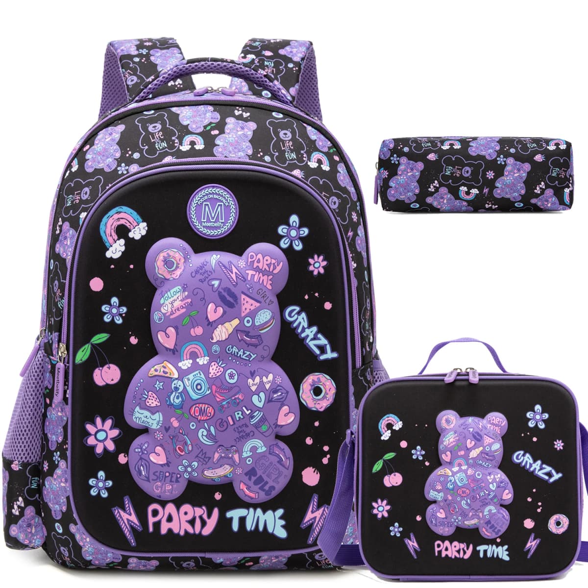 School Backpack for Boys Kids Backpack for Boys Primary School Daypack Elementary Students Kids Schoolbag with Lunch Bag
