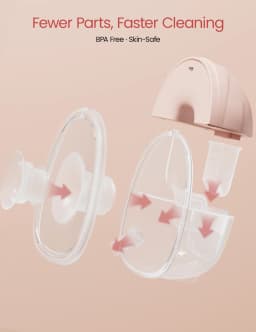 NCVI 2Pack Wearable Breast Pump Hands-Free 1500mAh Battery Quiet LED Display 4 Modes 9 Levels 300mmHg Suction Anti-Leakage 19-24mm Flanges for Nursing Moms