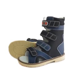 Ortoluckland Children High Top Sandals Boys Leather Orthopedic Shoes For Kids Clubfoot Ankle Support Flat Feet Footwear