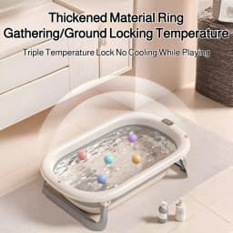 Foldable Baby Bathtub, Safe and Portable Bathing Solution for Infants and Toddlers, Suitable for 6-12 Months, Easy