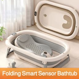 Foldable Baby Bathtub, Safe and Portable Bathing Solution for Infants and Toddlers, Suitable for 6-12 Months, Easy
