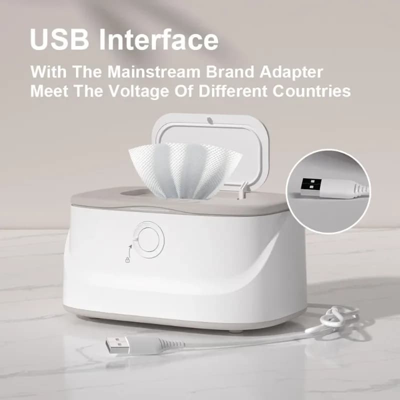 Baby Wipe Warmer with Night Light 3 Temperature Control Wipe Warmer and Baby Wet Wipes Dispenser Large Capacity Wipes Warmer