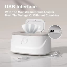 Baby Wipe Warmer with Night Light 3 Temperature Control Wipe Warmer and Baby Wet Wipes Dispenser Large Capacity Wipes Warmer