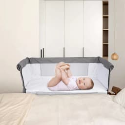 Baby Cot, 3 In 1 Baby Bed 4 Way Height Adjustment And Tilt Adjustment With Brake Bassinet Baby Portable Cot For Home And Travel
