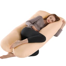 Pregnancy Pillow U Shaped Maternity Pillow with Removable Velvet Cover Full Body Pillow Support for Back HIPS Legs Belly