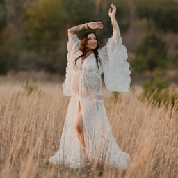Maternity Gown For Photo Shoot Elegant Cotton Thread Embroidered Soft Mesh Outer Robe Grossese Shooting Photo Baby Shower Dress
