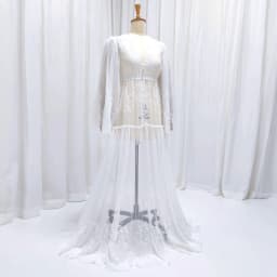 Maternity Gown For Photo Shoot Elegant Cotton Thread Embroidered Soft Mesh Outer Robe Grossese Shooting Photo Baby Shower Dress