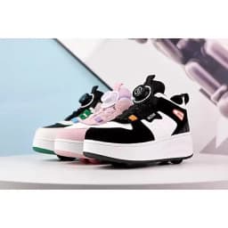 Kids Roller Skate Shoes Fashion Casual Sports Children 4-Wheels Sneakers for Boys and Girls Gift