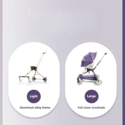 2025 New Baby Stroller A High-view, Lightweight Stroller That Can Be Sat on, Reclined, Pushed in Both Directions, and Folded.