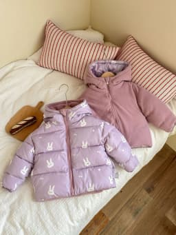 New Double-sided Down Cotton Jacket with Hooded Jacket for Children's Thickened Plush Children's Short Jacket
