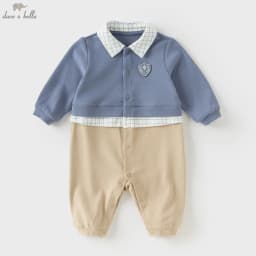 Dave Bella Baby Jumpsuit Boys Autumn Spring Romper Gentle Long Sleeve Cotton 3-24 Monthes Newborn Creeper DB3252999