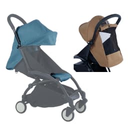 175° 2pcs/Set Sunshade&Cushion Thickening Breathable Canopy UPF50+ Cotton Mattress Yoyo/Yoyo2/Yoya Stroller Replacement Parts