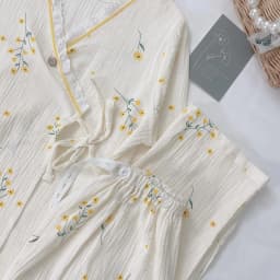 Pure Cotton Gauze Maternity Breastfeeding Nursing Clothing Spring Summer New Thin Breathable Floral Pajamas Suit
