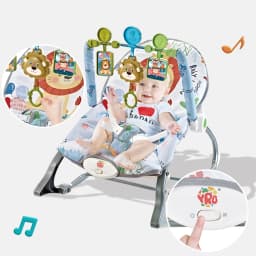 Baby Electric Rocking Chair Cradle Multifunctional Toys with Music Vibration Newborn Cradle Bed Sleep Shaker Fit 0-2 Years Old