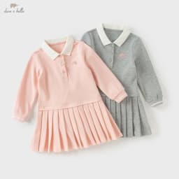 Dave Bella Autumn Girl Baby Princess Dress Casual Sweet Cute College Style Kids Polo Long sleeved Dress Party Gentle DB3254962