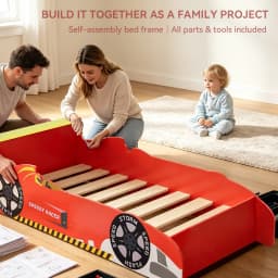 Mcc Direct Racing Car Junior Bed Toddler Kids Bed - mattress not included
