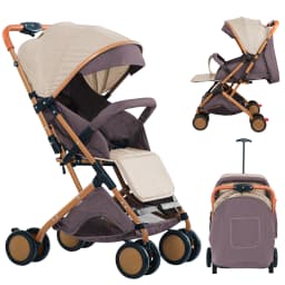 Baby Stroller, Trolley With Mosquito Net, Up To 20 Kg, With Storage Basket, 4 Wheels, Foldable Stroller, Portable Pet Stroller