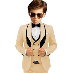 Sky Blue Elegant Shawl Lapel Tuxedo 3 Pieces Formal Banquet Outfit High Quality Children's Stylish Suit Set Party Wear 2-20T