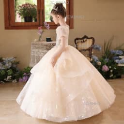 2026 Children Girls Champagne Long Gown Host Runway Birthday Princess Elegant Dress Kids Piano Performance Pageant Costume