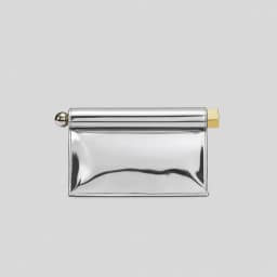 Fashion Roll Edge Foldable Clutch Bag 2026 New Large Metallic Silver Evening Party Ladies Shoulder Handbag