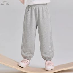 Dave Bella Children Autumn Knitted Pants Girls Spring Elastic Waist Embroidery Trousers Casual Sports Jogger Trousers DK3262885