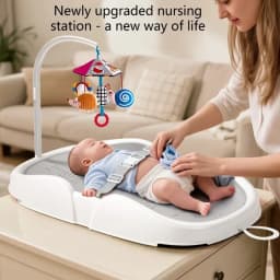 Waterproof Baby Changing Pad - Contoured Wipe-Clean Surface with Non-Slip Backing, Fits All Nursery Changing Tables