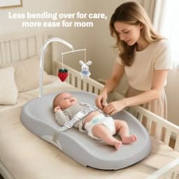 Waterproof Baby Changing Pad - Contoured Wipe-Clean Surface with Non-Slip Backing, Fits All Nursery Changing Tables