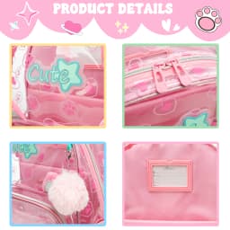Clear Backpack Set with Lunch Box, Transparent School Bag for Boys & Girls, Kindergarten & Elementary Students
