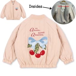 KS 26 Winter Baby Girls Boy Sequin Cotton Jackets Lambswool Coats Cherry Animals Desigh Fleece Flight Suit Kids Sets and Outfits