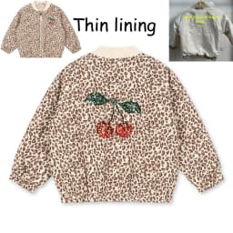 KS 26 Winter Baby Girls Boy Sequin Cotton Jackets Lambswool Coats Cherry Animals Desigh Fleece Flight Suit Kids Sets and Outfits
