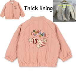 KS 26 Winter Baby Girls Boy Sequin Cotton Jackets Lambswool Coats Cherry Animals Desigh Fleece Flight Suit Kids Sets and Outfits