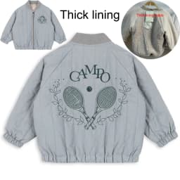 KS 26 Winter Baby Girls Boy Sequin Cotton Jackets Lambswool Coats Cherry Animals Desigh Fleece Flight Suit Kids Sets and Outfits