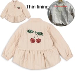 KS 26 Winter Baby Girls Boy Sequin Cotton Jackets Lambswool Coats Cherry Animals Desigh Fleece Flight Suit Kids Sets and Outfits