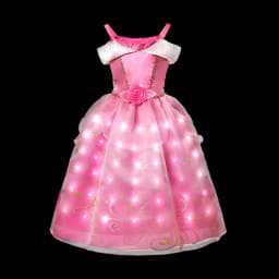 Girl Elsa Anna Princess Dress with LED Light Up Costume for Kids Cosplay Party Clothes Rapunzel Aurora Outfit Carnival Prom Gown