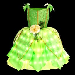 Girl Elsa Anna Princess Dress with LED Light Up Costume for Kids Cosplay Party Clothes Rapunzel Aurora Outfit Carnival Prom Gown