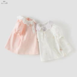 Dave Bella Girl Polo T-shirts Kids Summer Printed Tees Children Short Sleeve Cotton Tops Casual Outdoor Clothes DB2262391