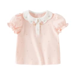 Dave Bella Girl Polo T-shirts Kids Summer Printed Tees Children Short Sleeve Cotton Tops Casual Outdoor Clothes DB2262391