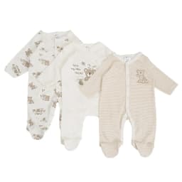 IYEAL Spring Baby Boys Girls Pure Cotton Jumpsuit 3Pcs/Lot Comfortable Breathable Pajamas For Newborns Baby Jumpsuit