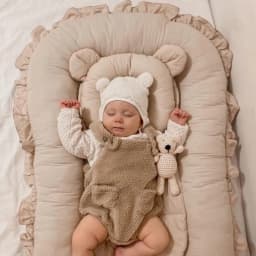 New Ruffle Lace Baby Nest Bed Crib in Bed Infant Portable Cotton Mattress Newborn Biomimetic Bed Portable Sleeping Bed