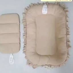 New Ruffle Lace Baby Nest Bed Crib in Bed Infant Portable Cotton Mattress Newborn Biomimetic Bed Portable Sleeping Bed