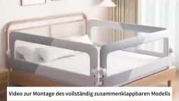 Bed Rails Guard, Adjustable Beds Rail, No Drill Foldable Bed Safety Barrier for Toddlers